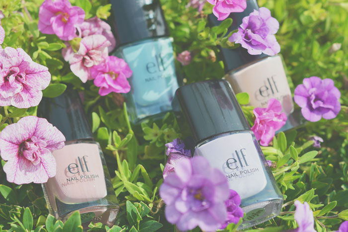 ELF Nail Polish Nude, Mint Cream, Lilac & Desert Haze